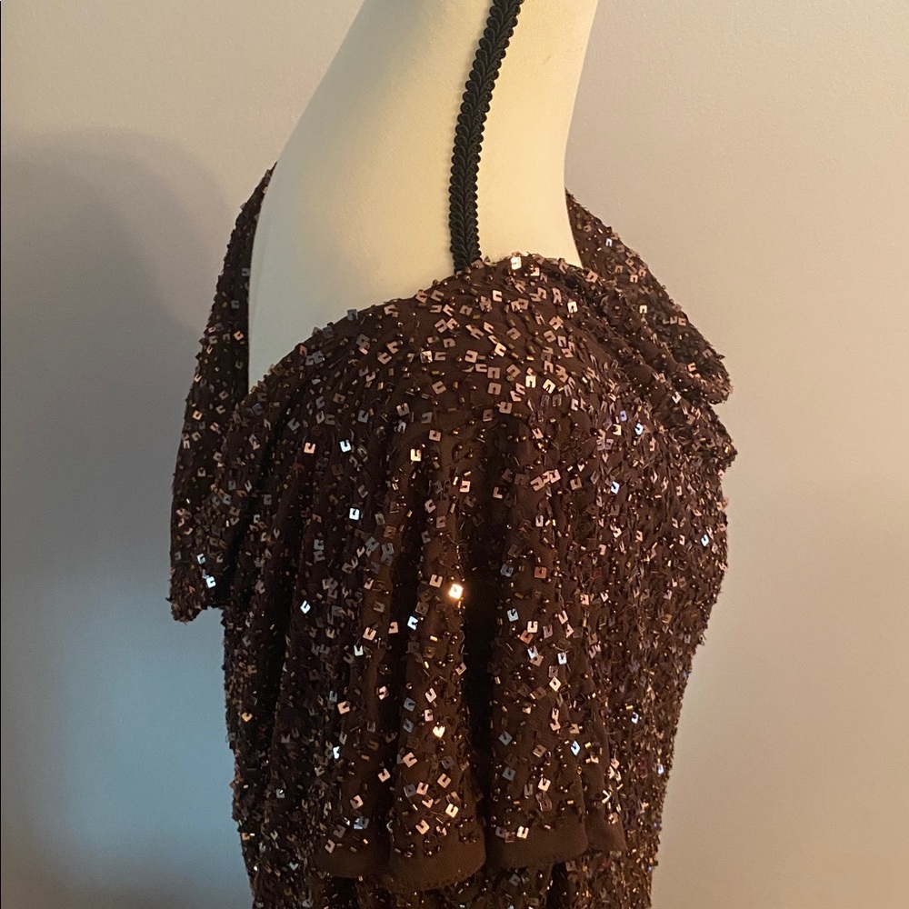 JKARA size 20W chocolate brown excellent condition formal dress - Picture 6 of 10